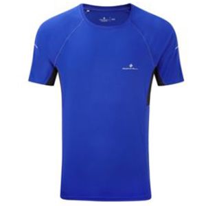 RonHill Men's Pursuit Short Sleeve Shirt Cobalt/Black